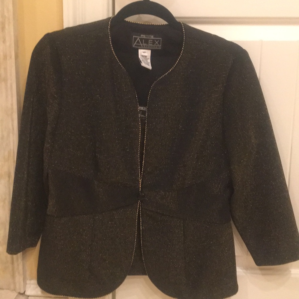 Black and gold 2 pc Alex Evenings top